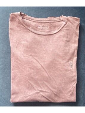 Allsaints SS Tonic Crew T-Shirt Men’s L 100% Organic Cotton Dusty Pink MD058Y